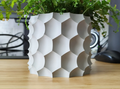Carved Hexagon Planter